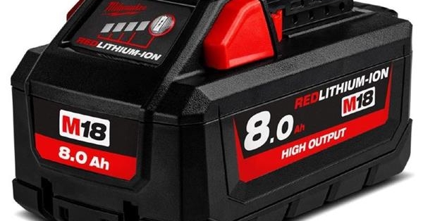 Milwaukee 18v 8.0Ah Li Ion High Output Battery M18HB8